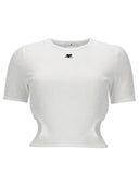 Maglietta Courrèges "Cut Out" con logo