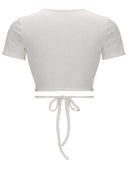 Maglietta Courrèges "Cut Out" con logo