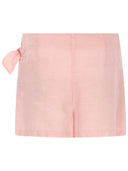 120% Lino Shorts Con Fiocco
