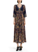 Etro Abito Lungo Con Stampa „Paisley“