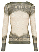 Jean Paul Gaultier Top With "Cartouche" Print