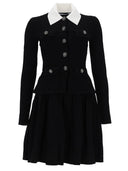Selbstporträt-Minikleid mit kontrastierendem Kragen