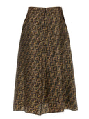 Fendi Gonna In Twill Ff