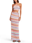 Missoni Gonna Lunga Pareo z motywem Zig Zag