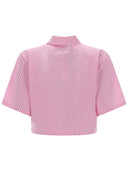 Msgm Camicia Crop Con-logo