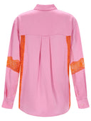 Msgm Camicia Con Inserti In Pizzo
