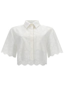 Msgm Camicia Con Motivo Traforato