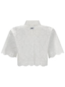 Msgm Camicia Con Motivo Traforato