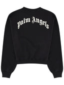 Palm Angels Felpa Crop Con Logo