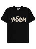Maglietta Msgm Con Logo Ricamato In Pizzo