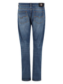 Jeans Versace In Denim Di Cotone