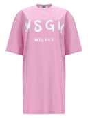 Msgm Abito T Shirt Con Logo