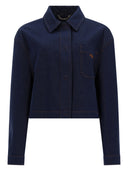Giacca Fendi In Denim Con Logo Ricamato