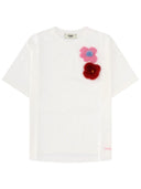 Fendi T-Shirt mit Spille „Sunny Side Flowers“