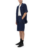Versace Jeans Couture Shorts In Denim Di Cotone