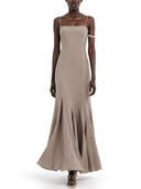 Rotate Birger Christensen Abito Lungo In Chiffon