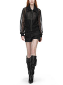 Rick Owens Giacca Bomber "Dracucollar Flight"