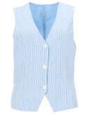 120% Lino Gilet A Righe