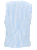 120% Lino Gilet A Righe