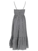 Michael By Michael Kors Abito Longuette In Cotone A Quadretti