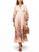 Robe longue à col en V Zimmermann