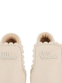 Chloé Scarpe In Pelle Con Logo Ricamato