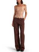 Top Rabanne In Pizzo Con Paillettes