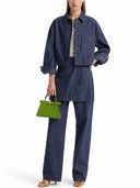 Giacca Fendi In Denim Con Logo Ricamato