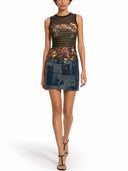 Jean Paul Gaultier Miniskirt With "Newspaper" Print
