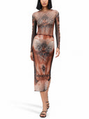 Jean Paul Gaultier Midi Skirt With "Safe Sex Tatoo" Print