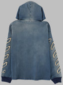 Off White Felpa In Denim Con Dettagli "Diag"
