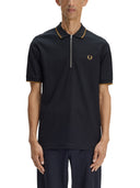 Fred Perry Polo Con Zip E Logo