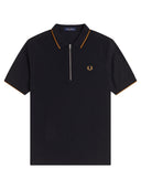 Fred Perry Polo Con Zip E Logo