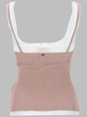 Diesel Top In Maglia Con Effetto Sovrapposto