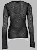 Ganni Top In Mesh Di Cotone Mercerizzato