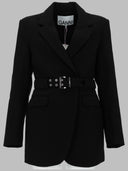 Ganni Blazer I Crepe Con Cintura