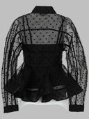 Ganni Camicia "Peplum" In Organza