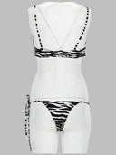 Der Attico-Bikini „Il Primo Bagno“ Con Stampa Animalier