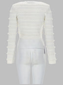 Self Portrait Cardigan Traforato Con Strass