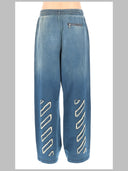 Off White Pantalone Sportivo "Distress Diag Slouchy"