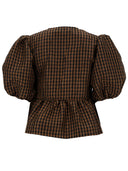 Ganni Blusa "Peplum" In Taffetà