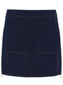 Fendi Gonna Mini In Denim Ff
