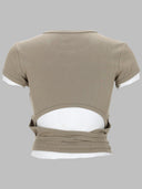 Diesel T Shirt A Costine Con Lacci