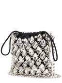 Self Portrait Borsa Mini In Maglia Metallica Con Cristalli