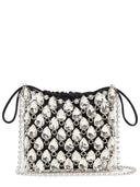 Self Portrait Borsa Mini In Maglia Metallica Con Cristalli