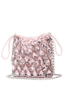 Self Portrait Borsa Mini In Maglia Metallica Con Cristalli