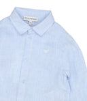 Emporio Armani Junior Shirts Clear Blue