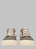 Rick Owens Scarpe In Pelle Vintage Sneaks Black/Milk/Milk