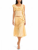 Dries Van Noten Gonna Drappeggiata Con Ruches