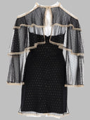 Thurley Abito Con Cappa In Tulle Plumetis